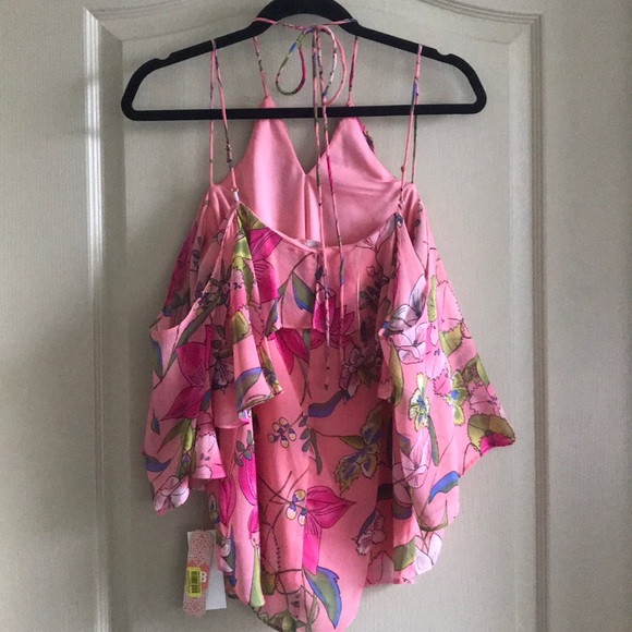 Gianni Bini Pink Floral Blouse - Picture 3 of 3